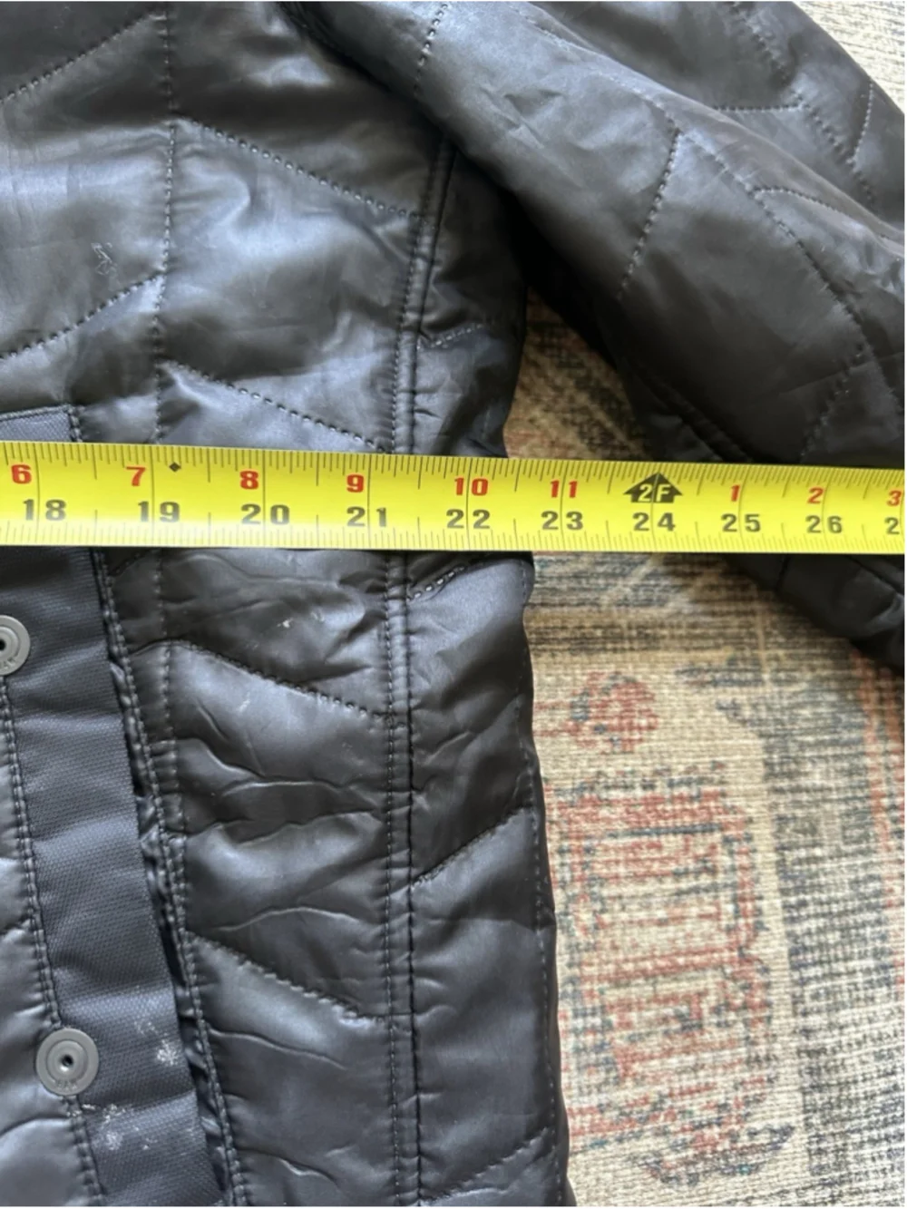 G-STAR RAW Men XL Quilted Jacket Black Chevron Padded Puffer Full Zip Heavy Coat